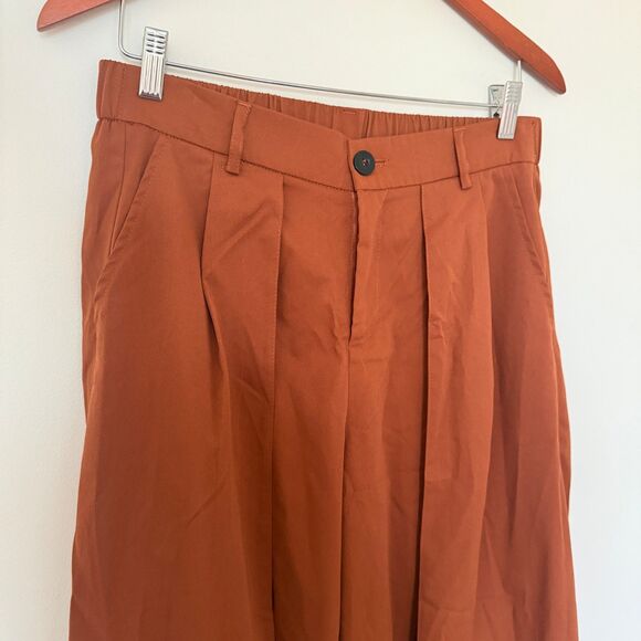 Manfinity Muted Orange Wide Leg Skirt Pants Mens Flowy Drape Avant Garde Look M - Picture 3 of 10